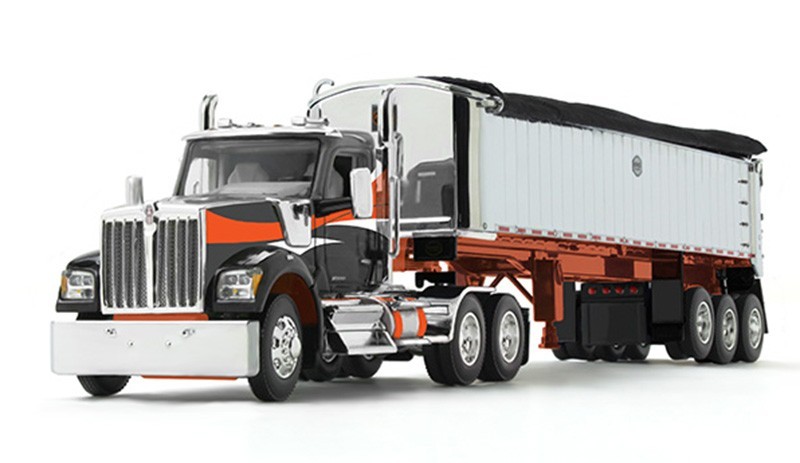 DCP 1/64 Kenworth W990 Day Cab MAC Coal End Dump Trailer #60-2008📌USA