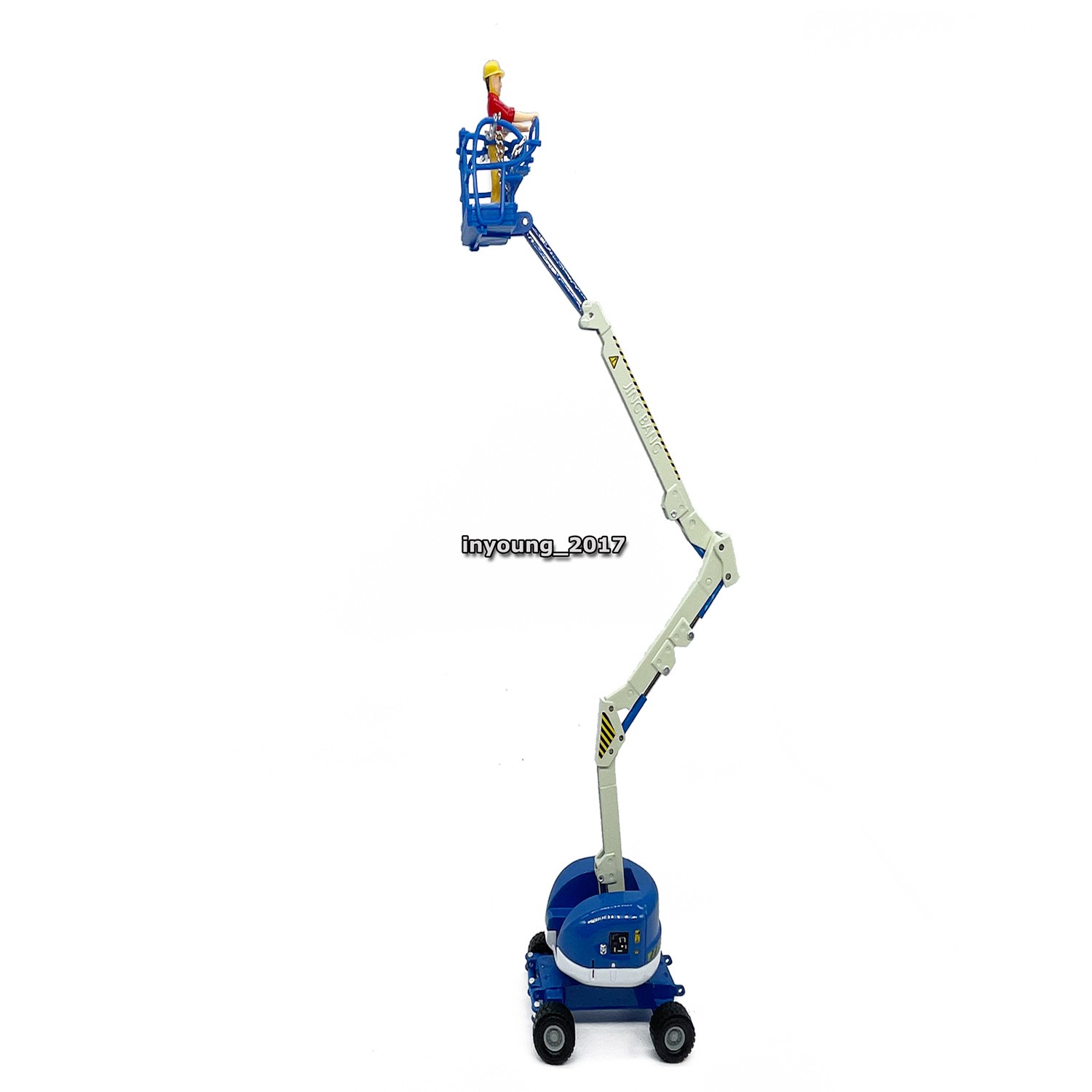 Aerial Work Platform Truck Model Toy Metal Diecast Construction Equipment Blue