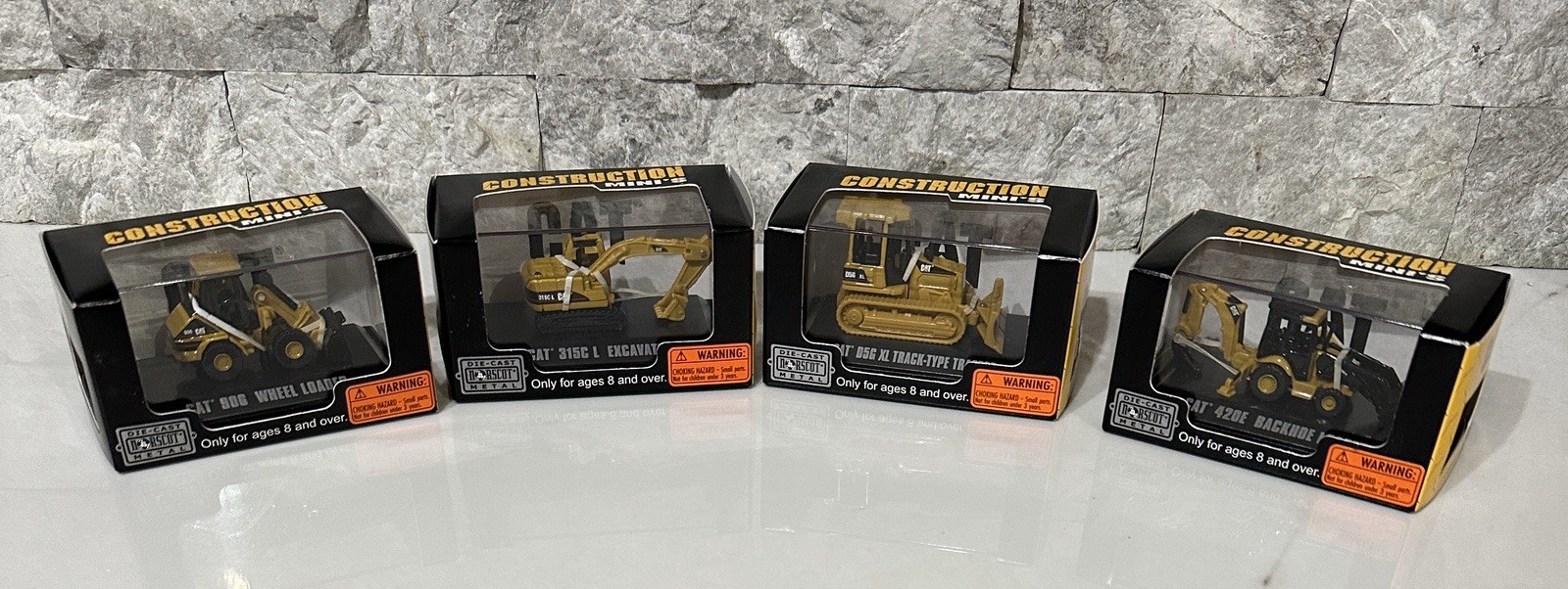 Norscot Caterpillar Diecast Construction Mini Lot Of 4 NOS 420E, 315C, 906 & D5G