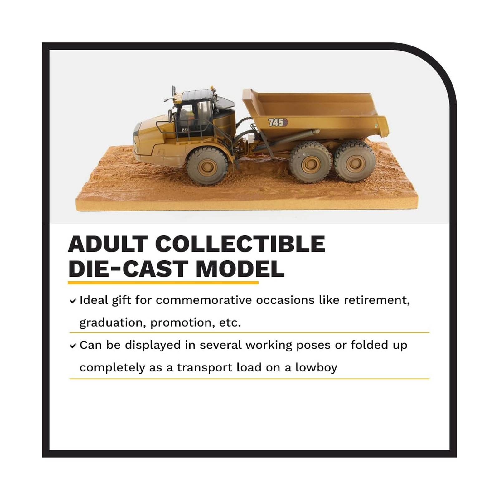 Diecast Masters 1:50 Caterpillar 745 Articulated Dump Truck, Weathered Series…