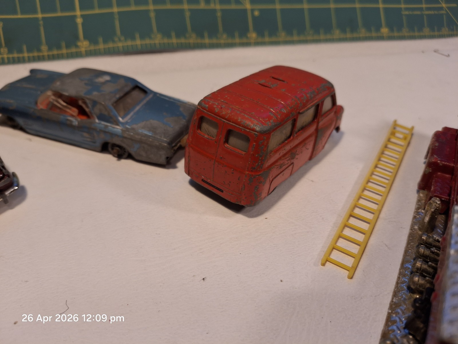 Corgi Lot of 4 Vehicles Buick Renault Bedford La France Aerial Truck