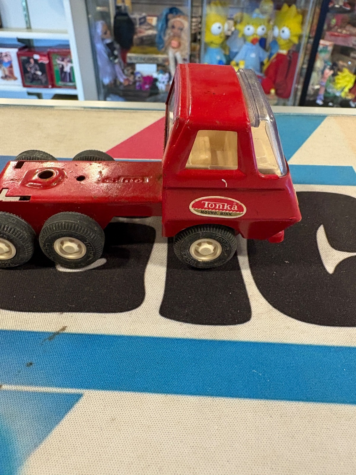 Vintage Tonka Mound. Minn #55010 Red Semi Truck Cab Pressed Steel Metal