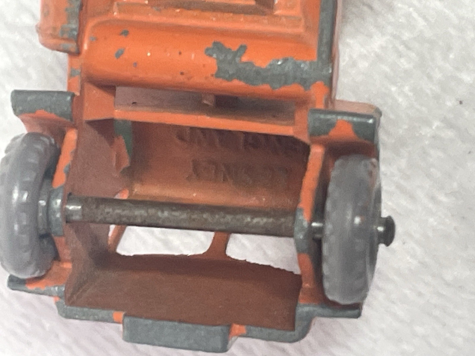 Vintage Matchbox Lesney No 26a ERF Cement Mixer Orange Grey Plastic Wheels 1958
