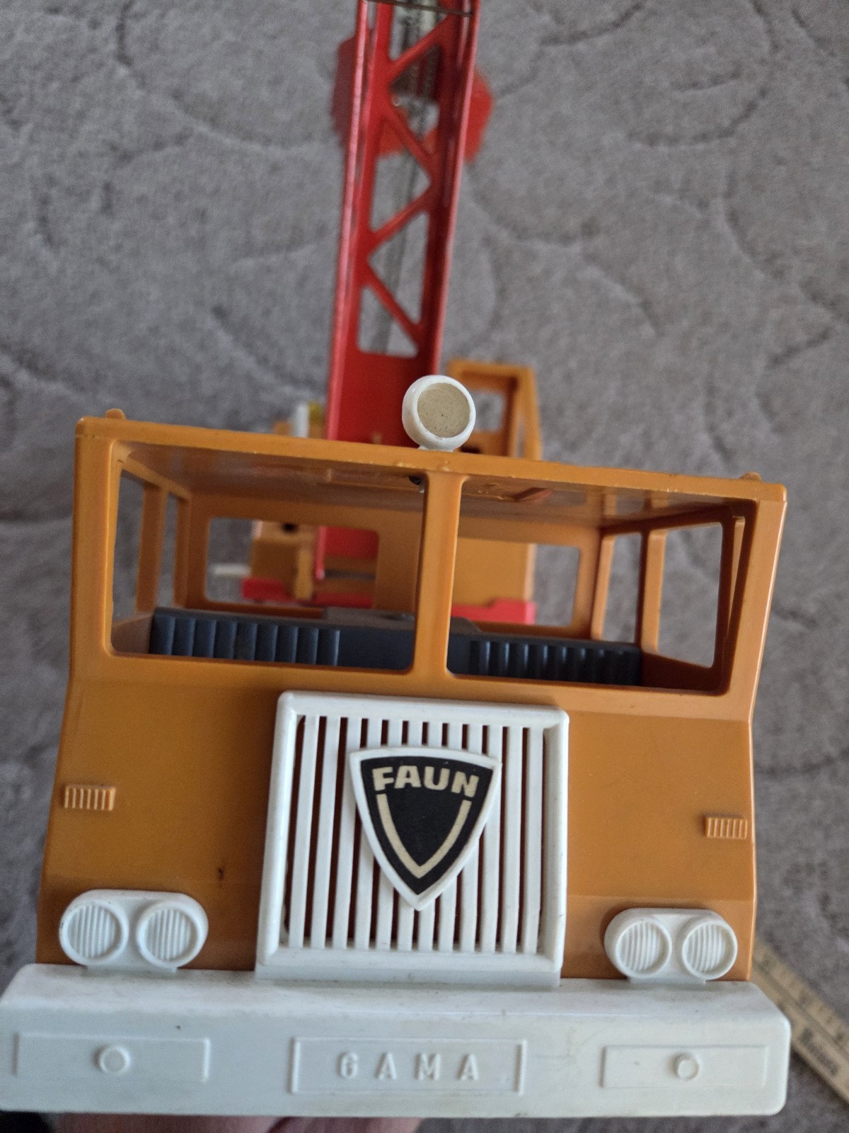 GAMA Faun 1960’s – 1970’s Crane truck – Plastic Fragile and Rare Mechanik Patent