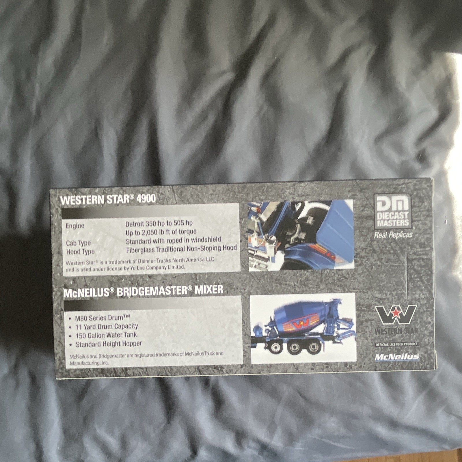 Diecast Masters Western Star 4900 Cement Mixer Blue 1:50 Real Replicas MPN 71075