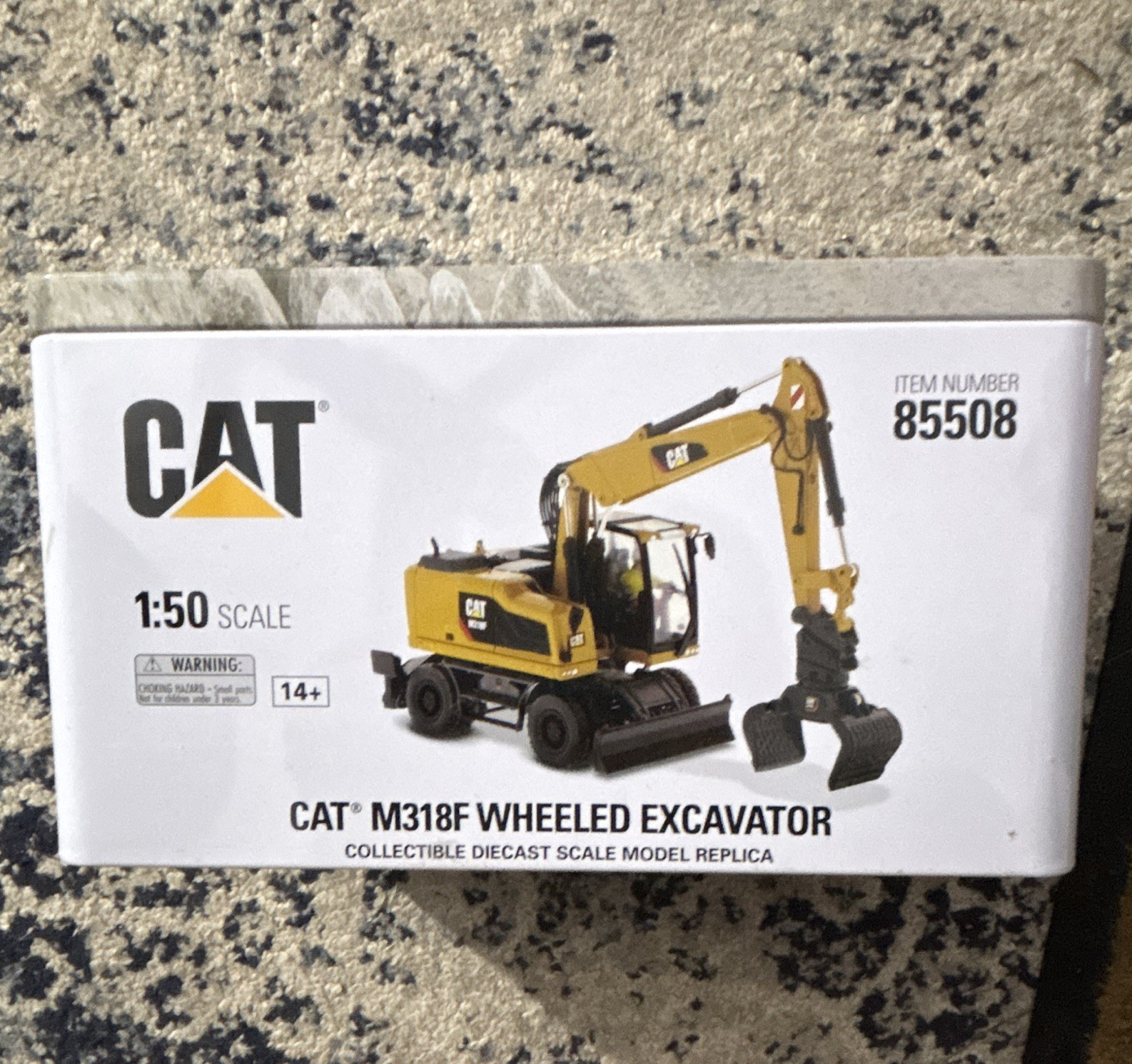 CAT M318F Wheeled Excavator 1:50 Diecast Metal Yellow/Black 85508