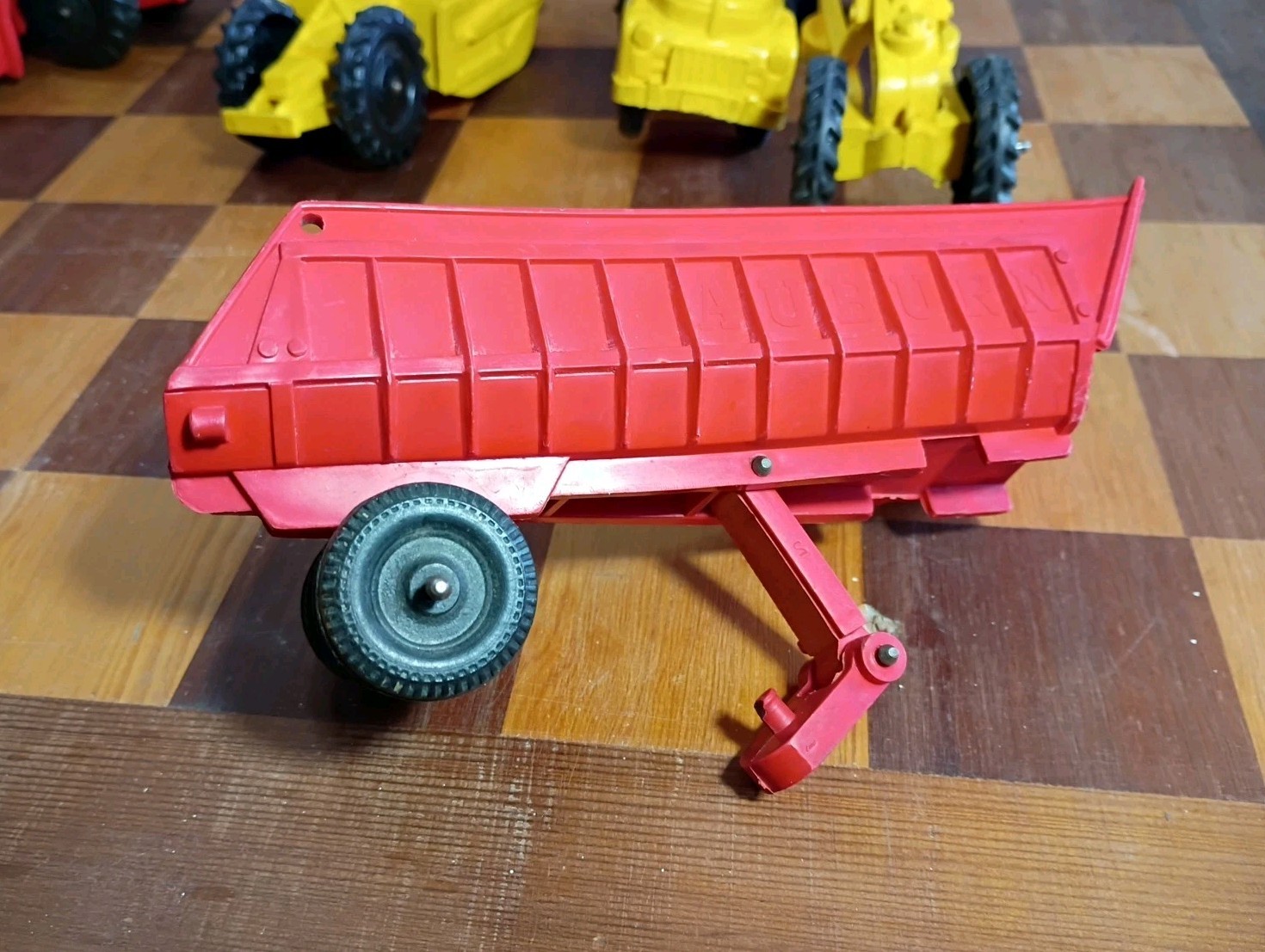 Vintage Auburn Rubber Construction Toys (Lot Of 6 Pcs) Truck Earth-Mover Grader