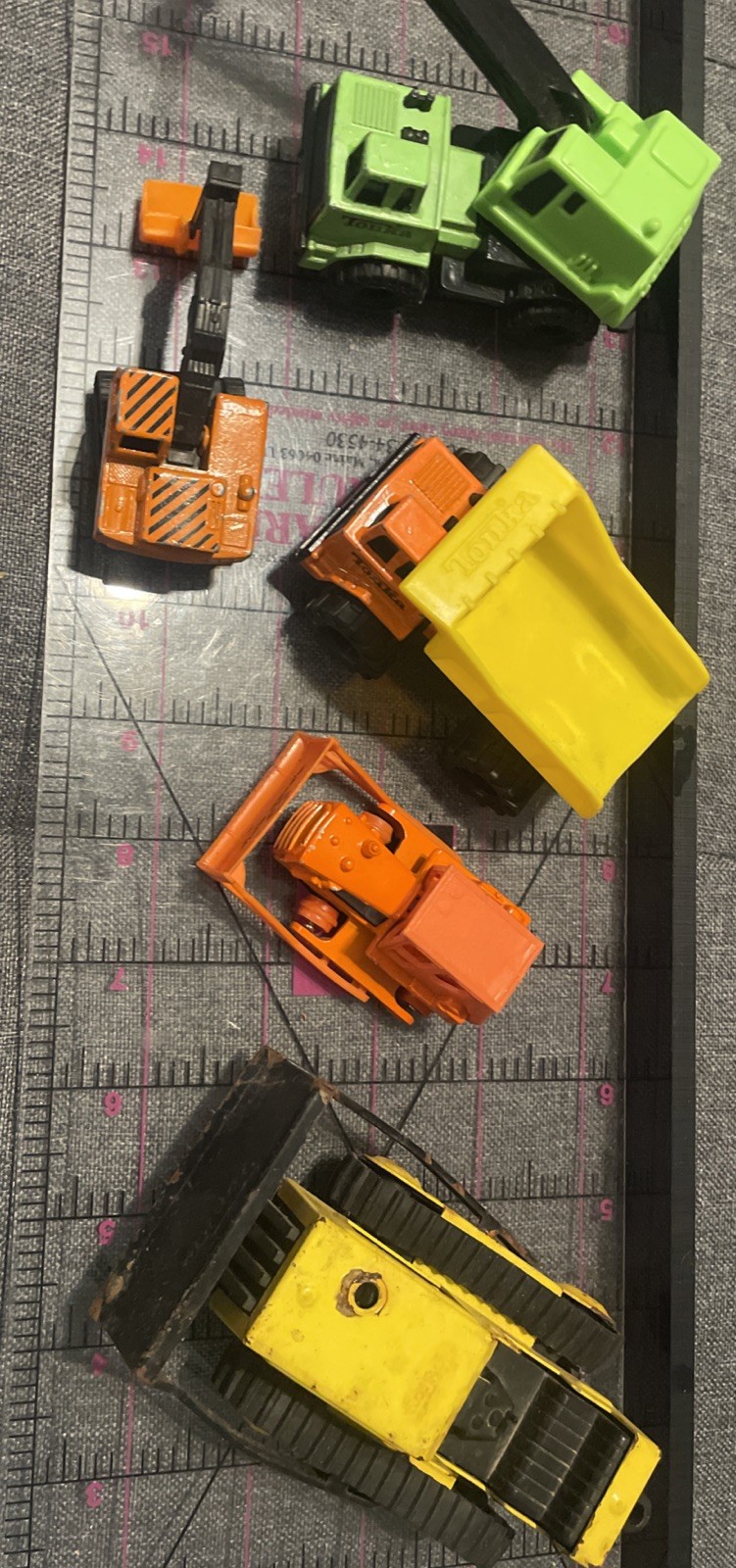 Vintage 90s Tonka Hotwheel Road Construction Commercial Vehicle Lot