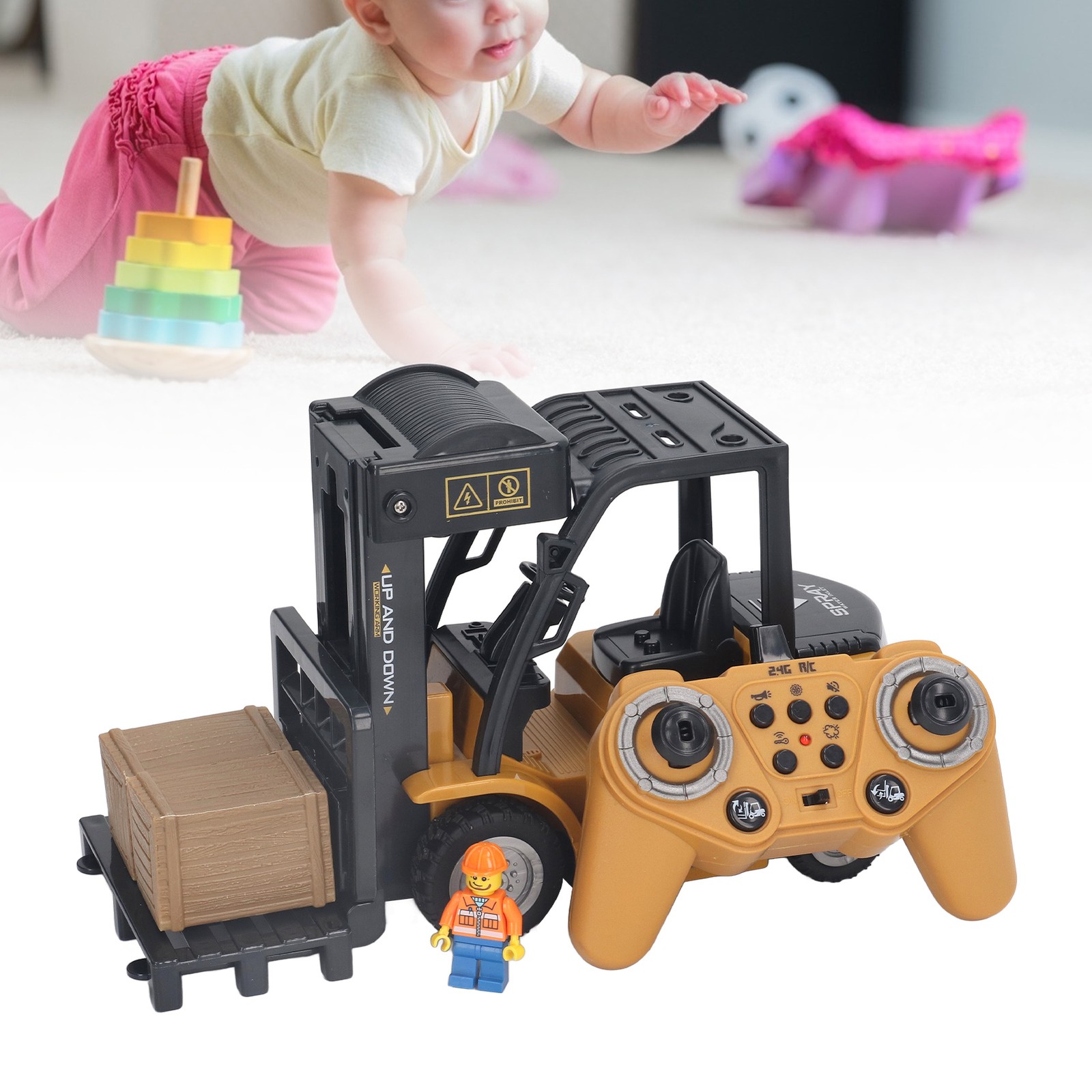 1:24 Remote Control Forklift Full Functional Sound And Light Alloy Forklift