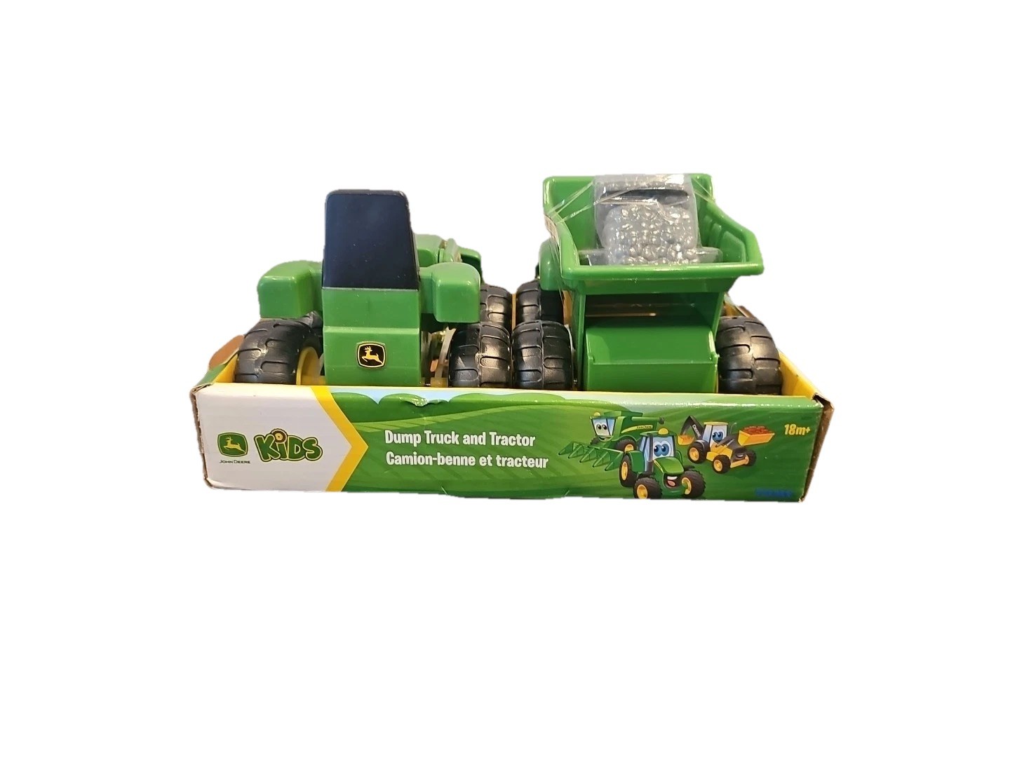 TOMY John Deere 6″ Dump Truck & Tractor 2-Pack Sandbox Toys 18+ Months NEW