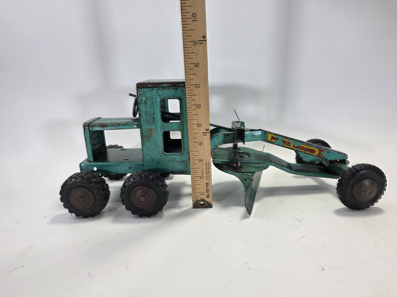 Vintage 1950’s Marx, Power Grader, Steel Toy, Good Condition, Green
