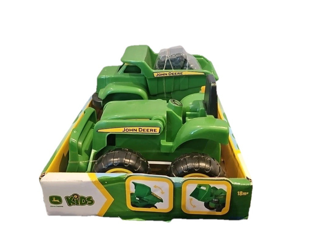 TOMY John Deere 6″ Dump Truck & Tractor 2-Pack Sandbox Toys 18+ Months NEW