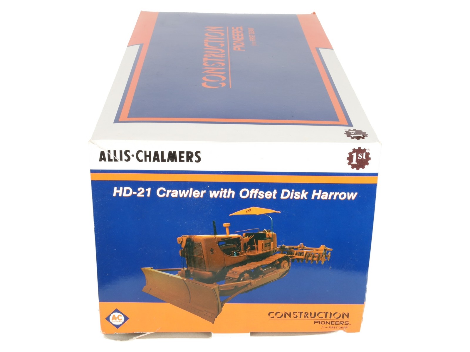 First Gear 40-0125 1:25 Allis-Chalmers HD-21 Crawler with Offset Disk Harrow/Box