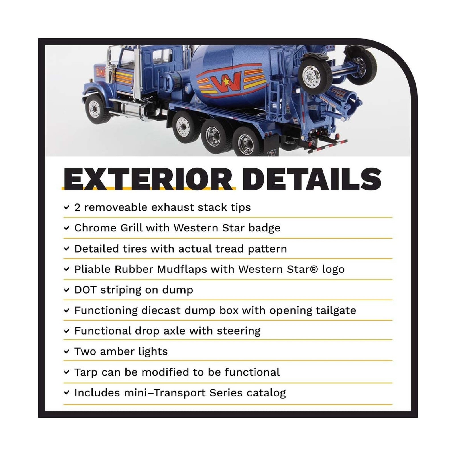 Diecast Masters 1:50 Scale Western Star 4900 with Lift Axle and McNeilus Brid…