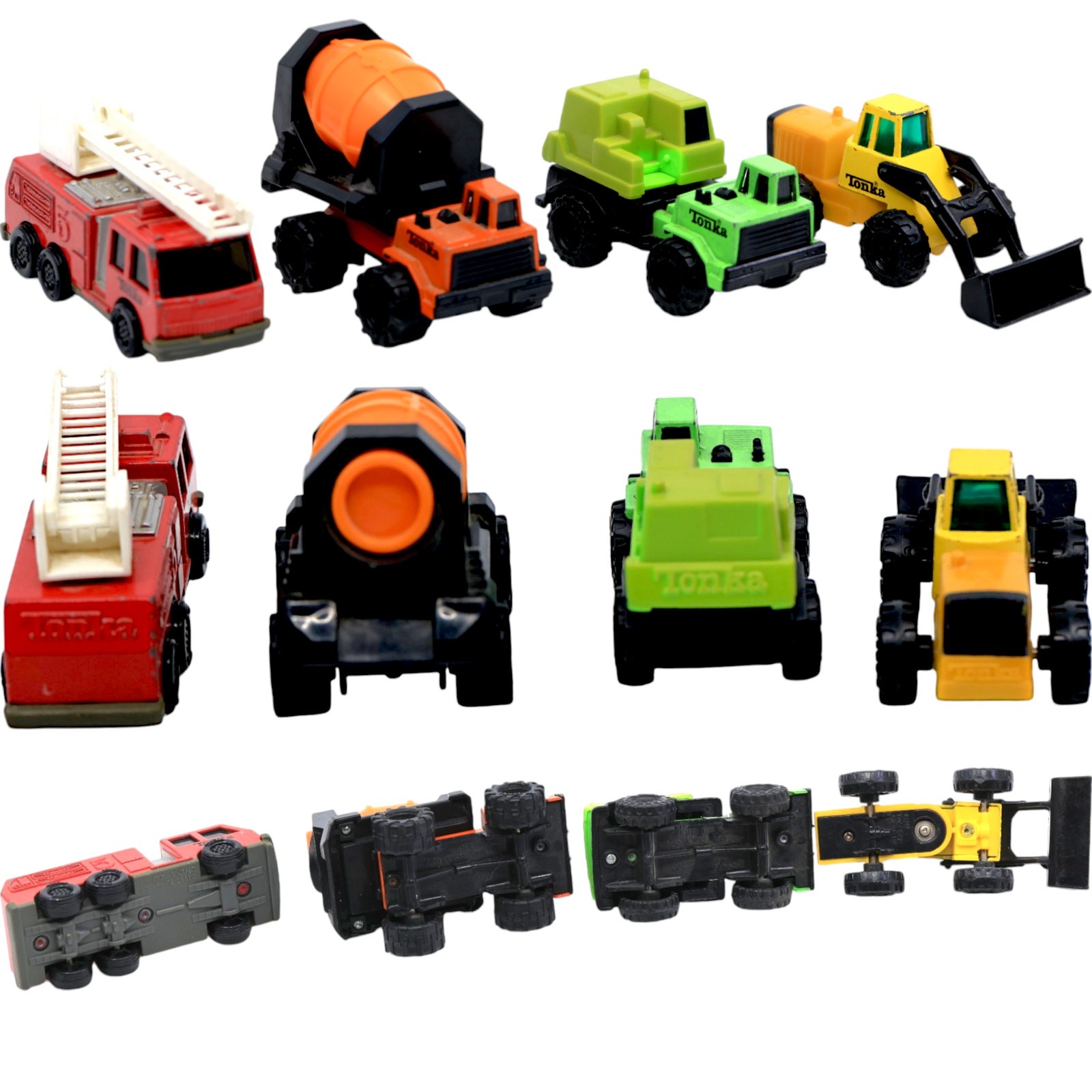 Toy Tonka Diecast Construction Trucks 1/64 Vintage 1990s [Lot of 5]