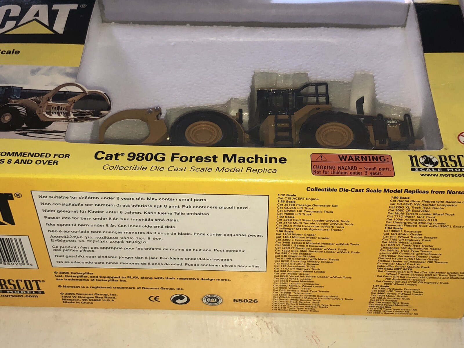 Cat 980G Forest Machine Model 55026 – 1:50 Scale Die-Cast