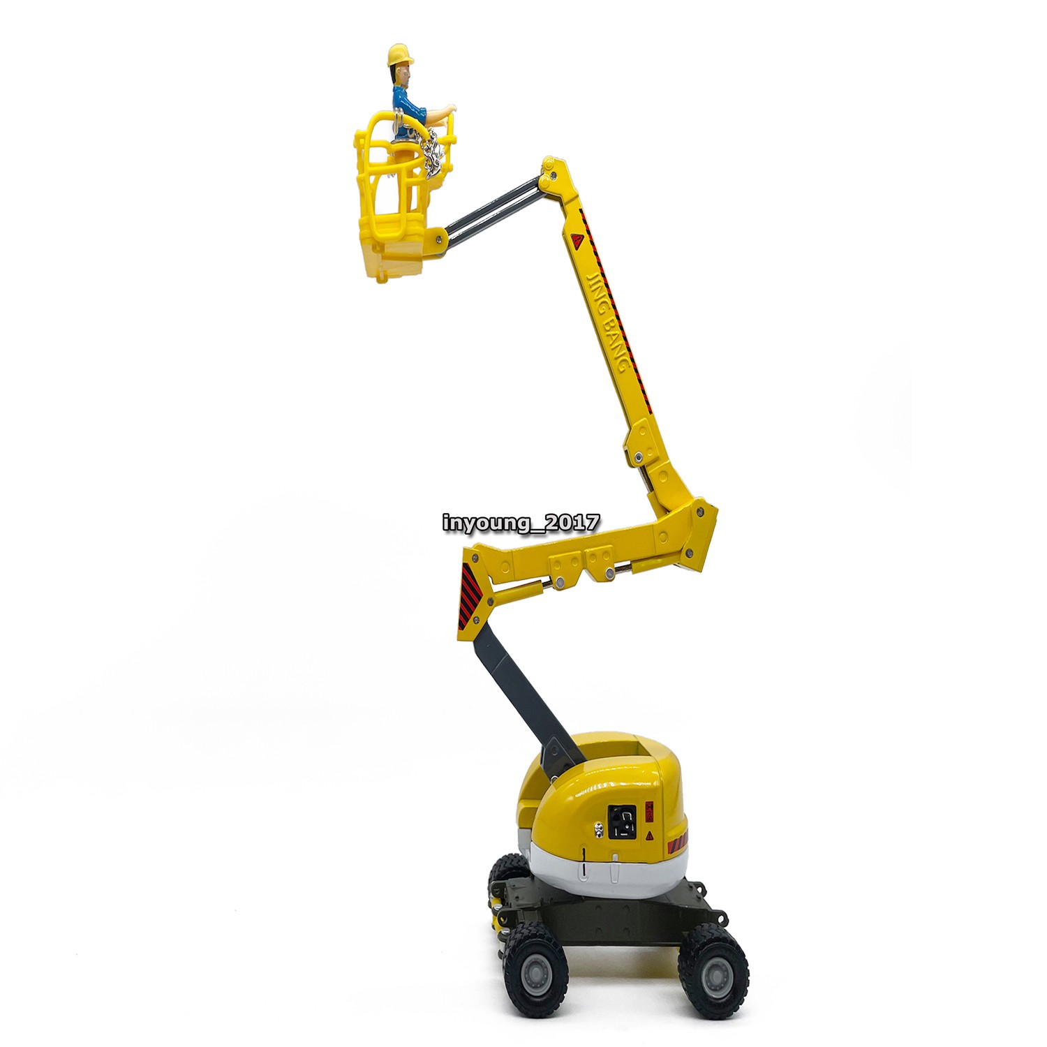 Aerial Work Platform Truck Model Toy Metal Diecast Construction Equipment Yellow