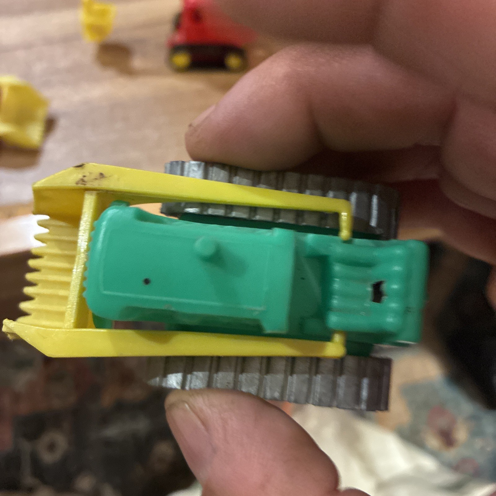 3 Vintage Toys Plastic Excavator And 2 Bull Dozers Made In W Germany