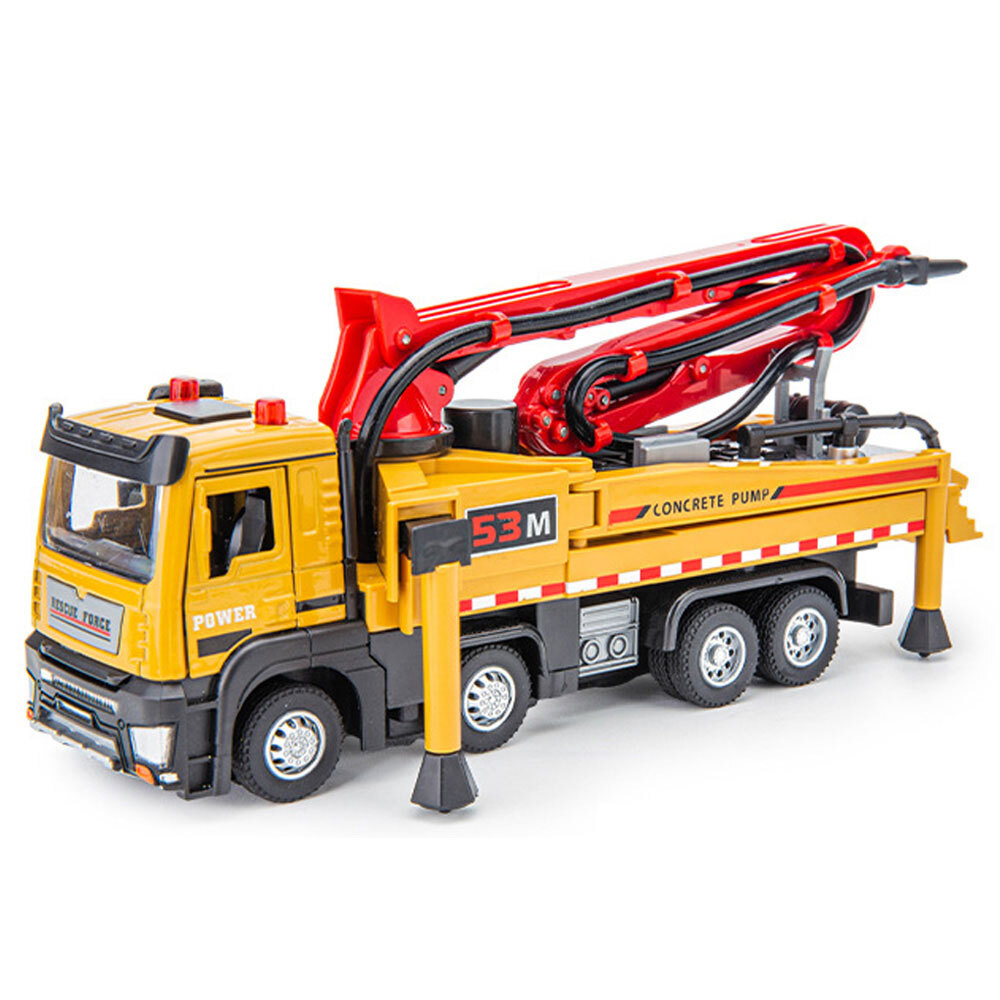 1:50 Concrete Pump Truck Toy Model Diecast Construction Toy Trucks for Boys