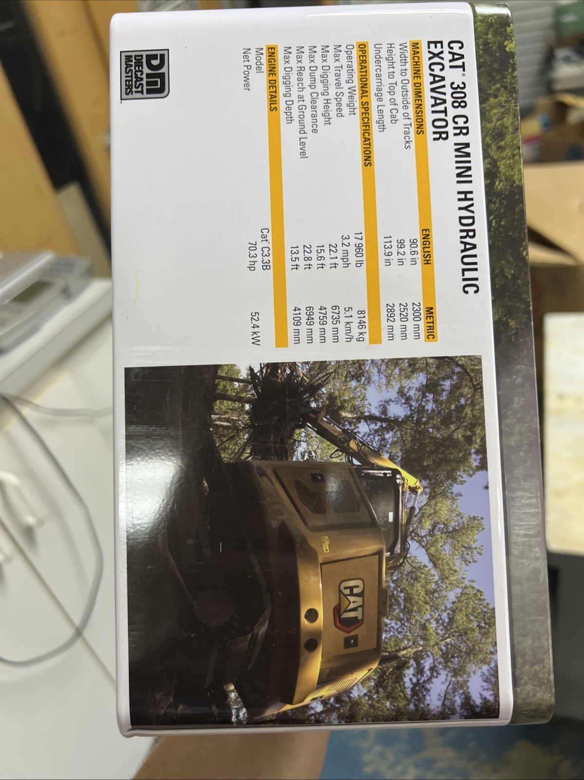 DIECAST MASTERS 85596 CAT 308 CR Mini Hydraulic Excavator Next Generation 1/50