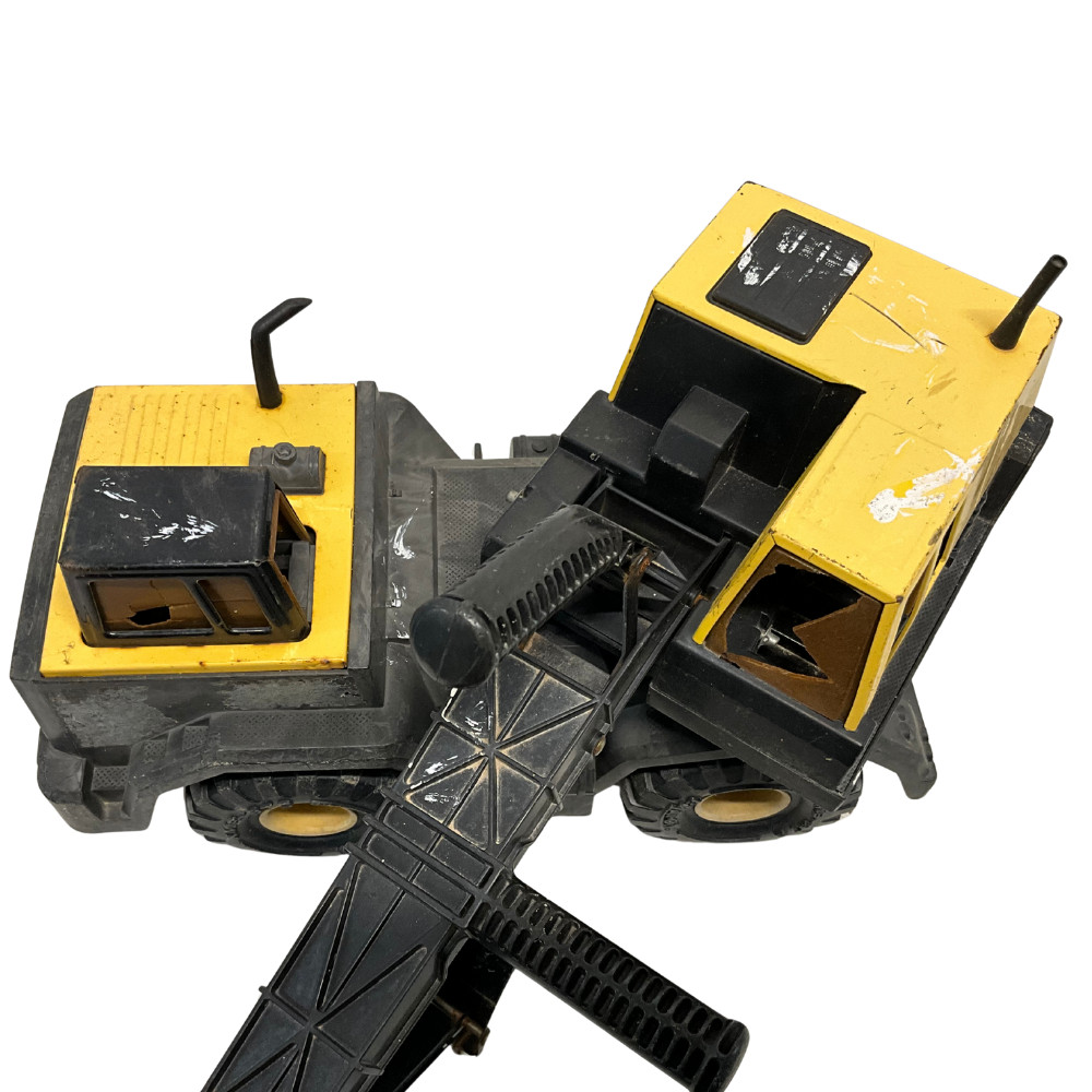 Vintage Tonka Crane Grapple Loader Arm Classic Yellow & Black Metal & Plastic