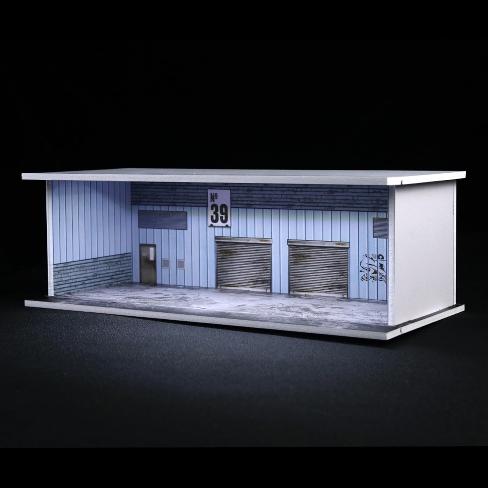 1:64 Scale Diecast Car Display Case with LED Light & Dustproof Acrylic Door -…