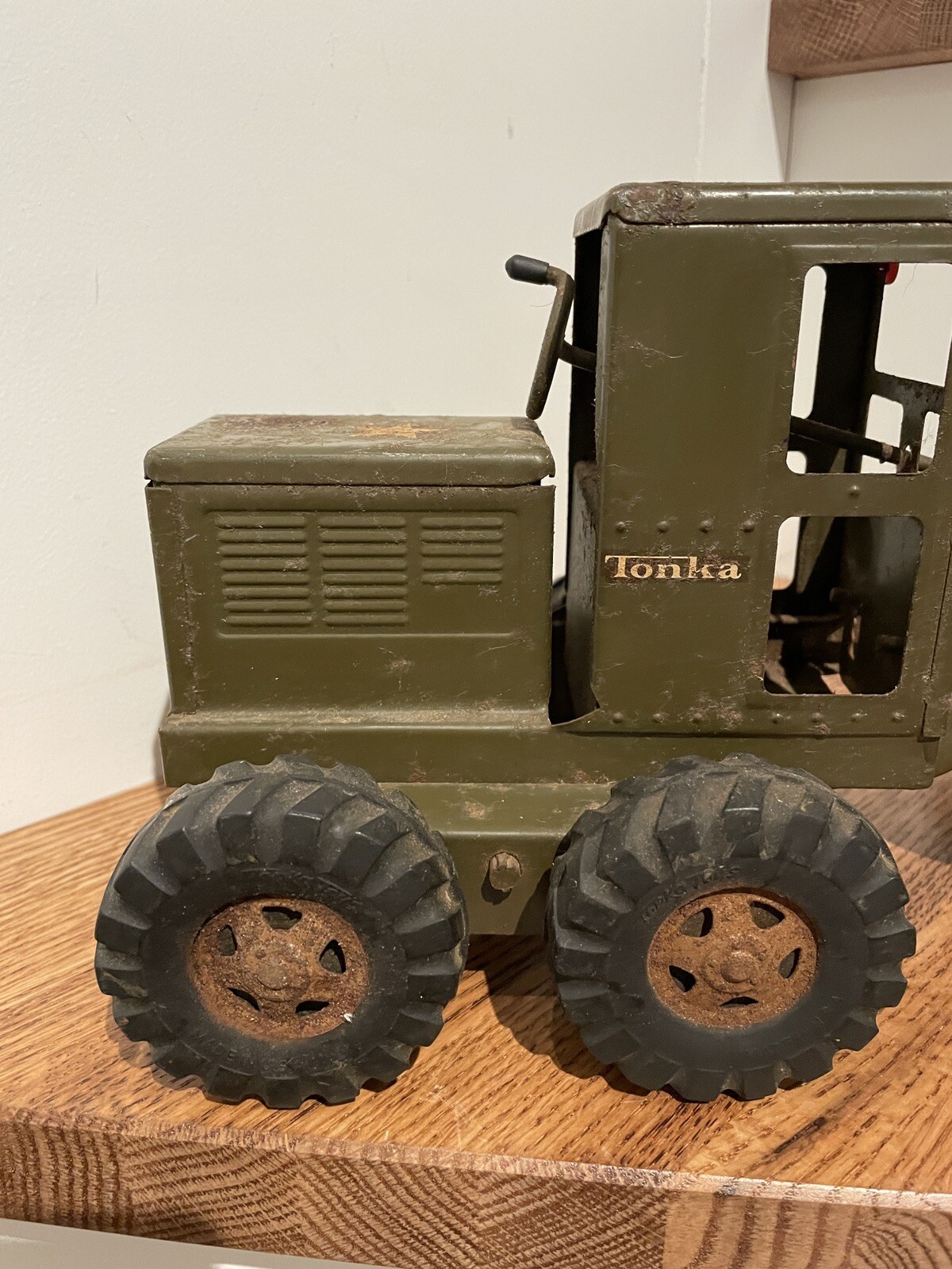 Vintage Tonka GR 2-2431 Army Green Bulldozer & Toys Caterpillar Grader Truck