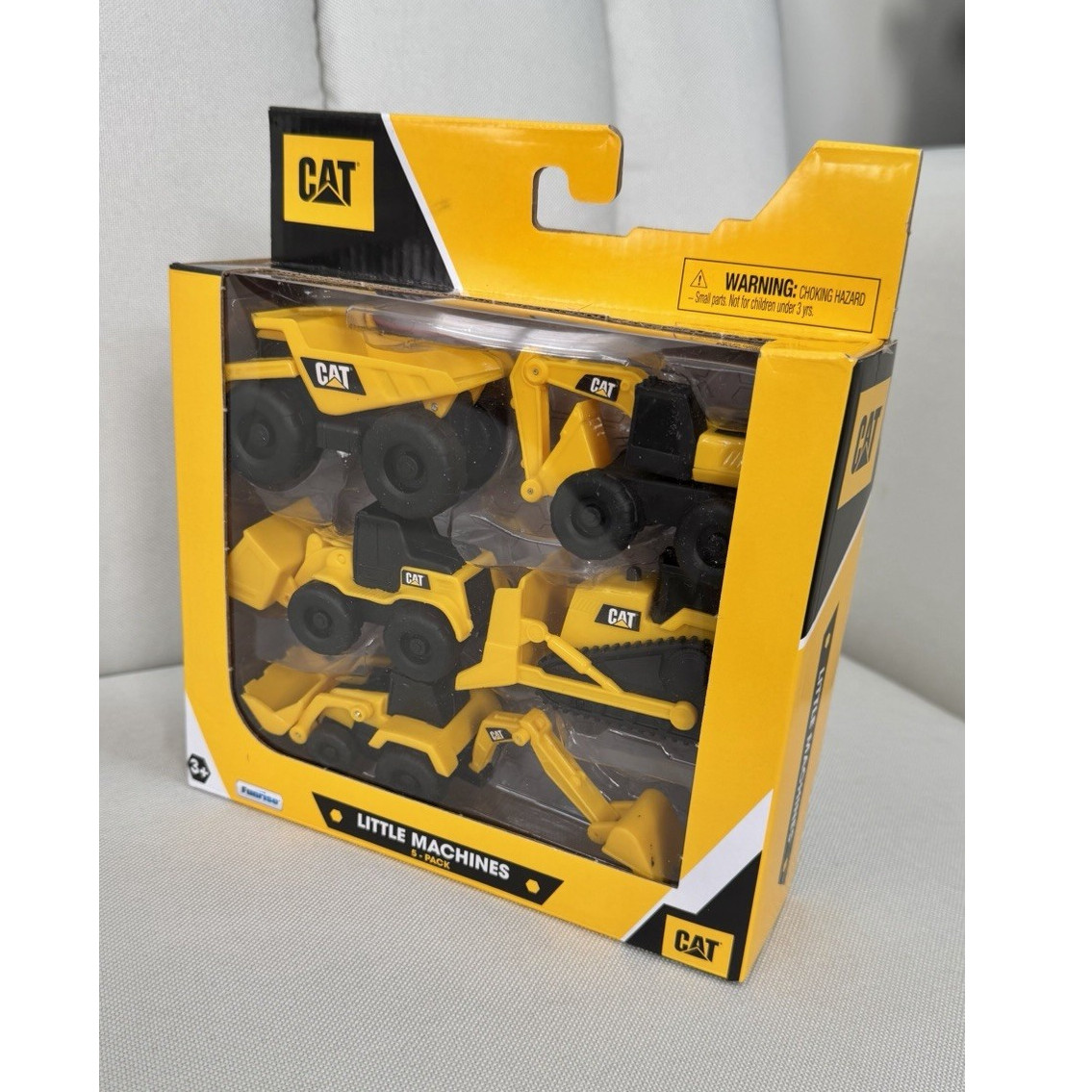 CAT Little Machines 5-Pack Construction Vehicles Toy Set, Yellow/Black