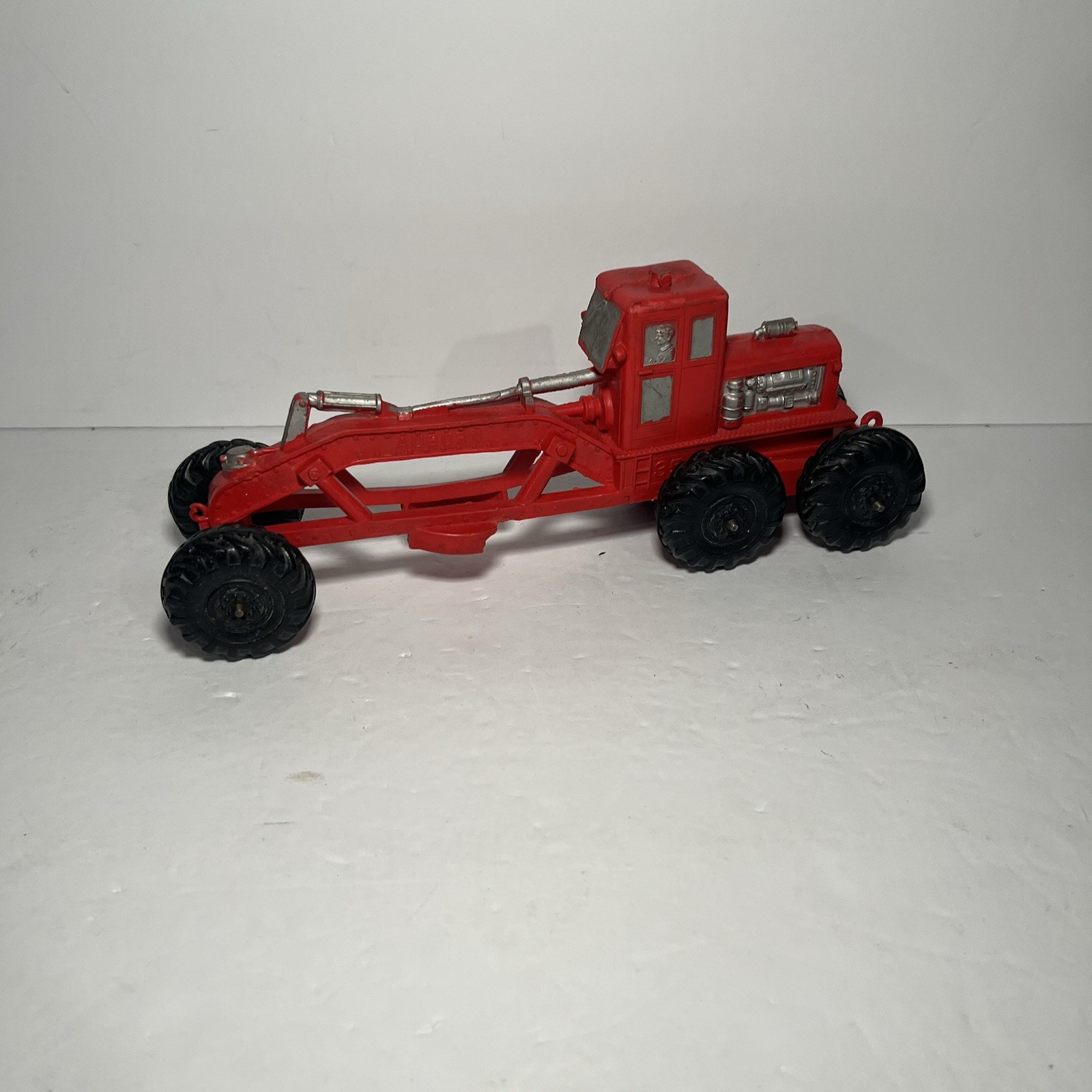 Vintage Auburn Rubber Company Road Grader Red 10″ Inches Long