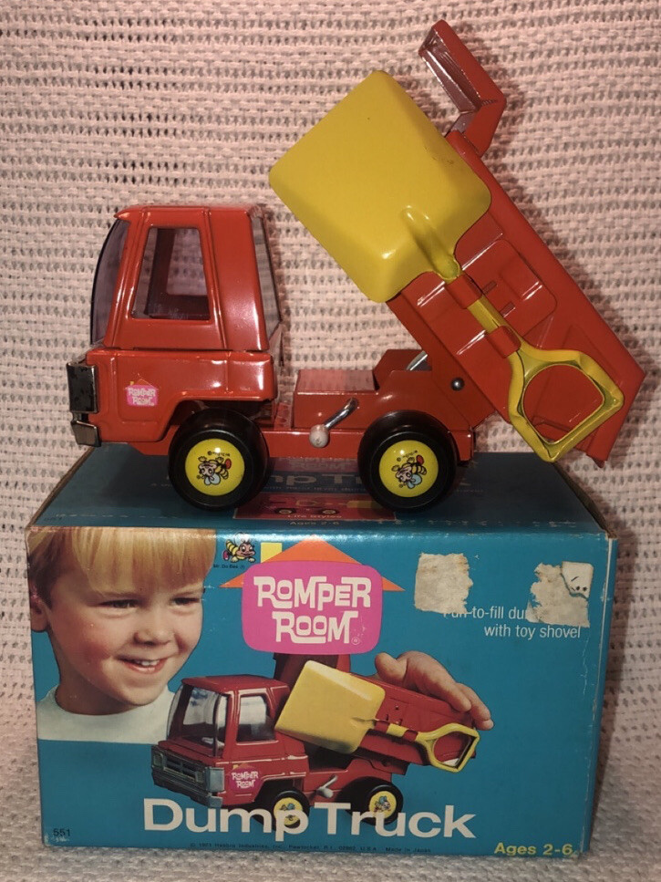 Vtg 1970s 1971 Hasbro Romper Room Mr. Do Bee Dump Truck & Shovel NIB Box No. 551