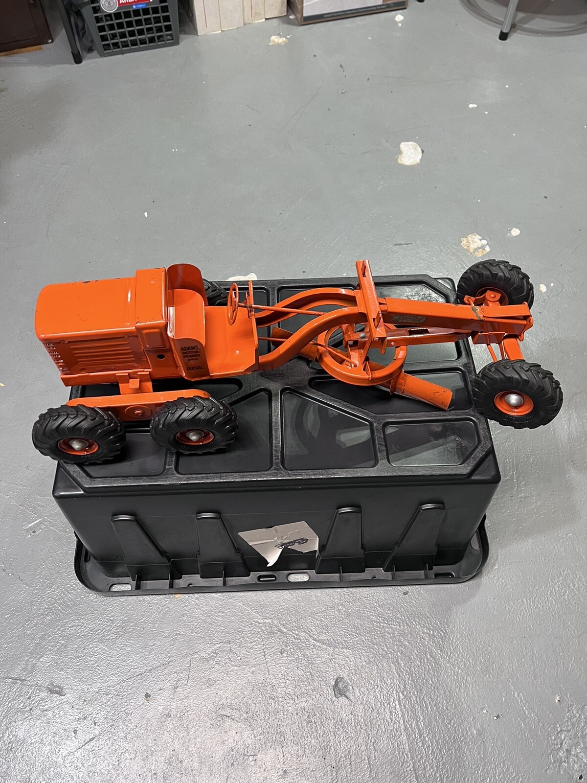 Vintage 1950’s 26″ Yellow-Orange Doepke Model Toys Adams Diesel Road Grader