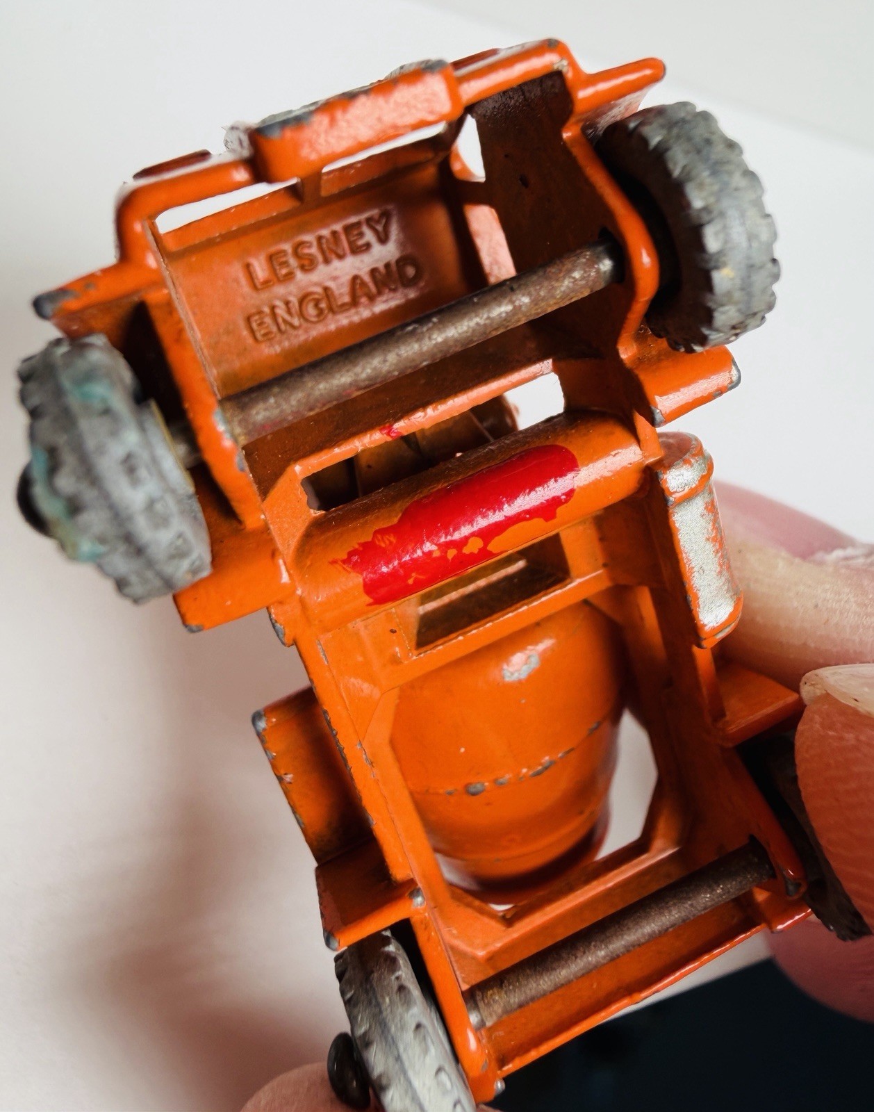 Vintage 1960s Lesney Matchbox No.26 Foden Cement Mixer Grey Wheels Concrete Toy