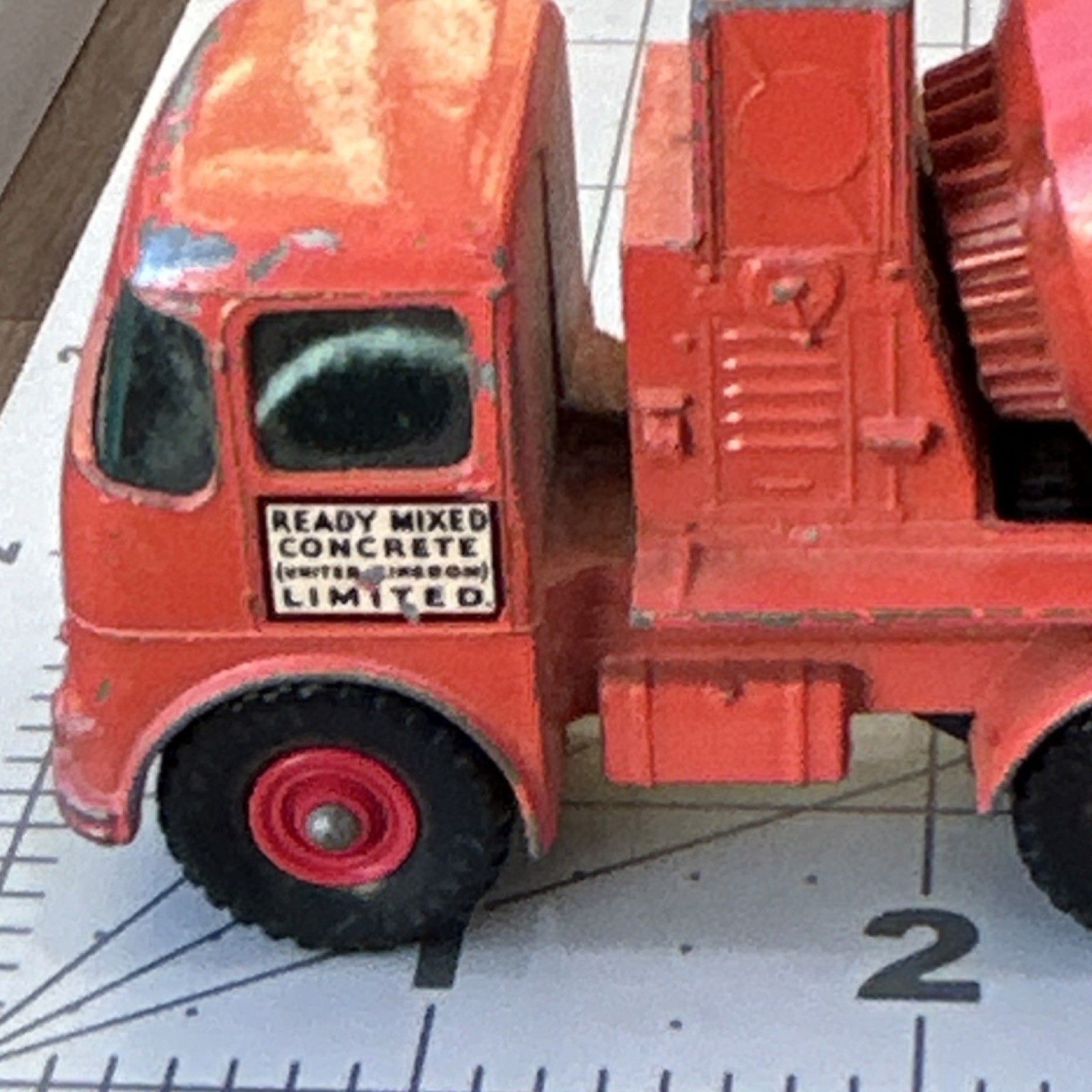 Matchbox Series King Size Cement Mixer Diecast Red Black Toy