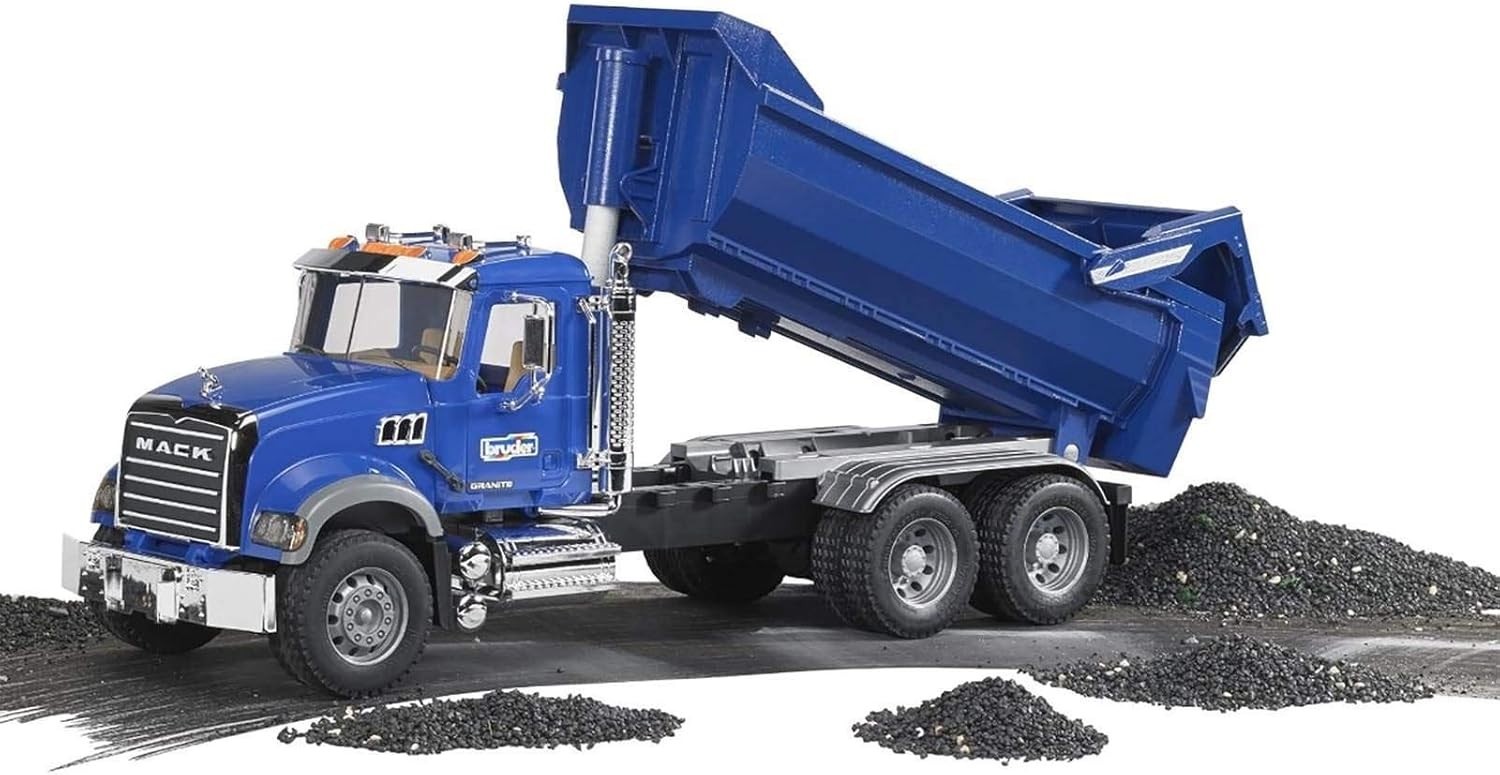 Mack Granite Halfpipe Dump Truck 1:16 Scale 02823 Tailgate Folding Mirrors