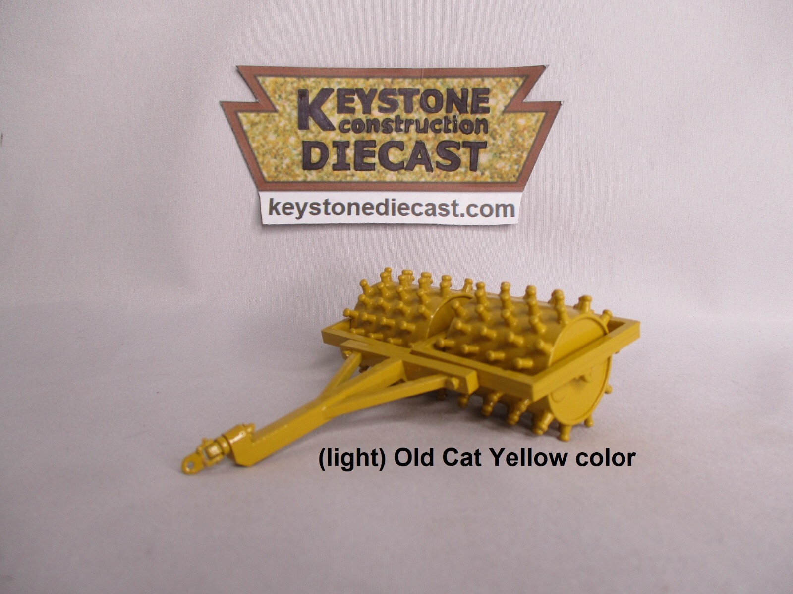 }MBM Model Tandem Sheepfoot Roller, Old Cat Yellow, 3D Printed – 1/48 (030-L)