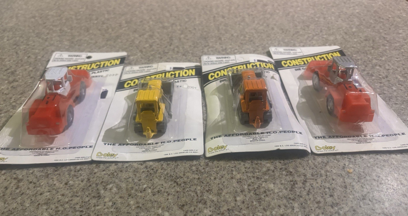 Boley Diecast Construction Bulldozer & Tractors Lot Of 4 1:87 HO Scale NIB