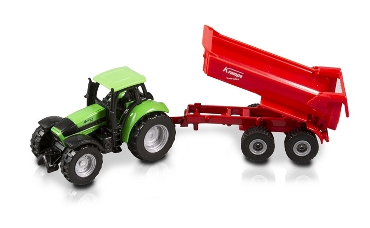 SIKU 1632 BLISTER PACK Agrotron 265 Tractor With Half Pipe Tipper Diecast Model