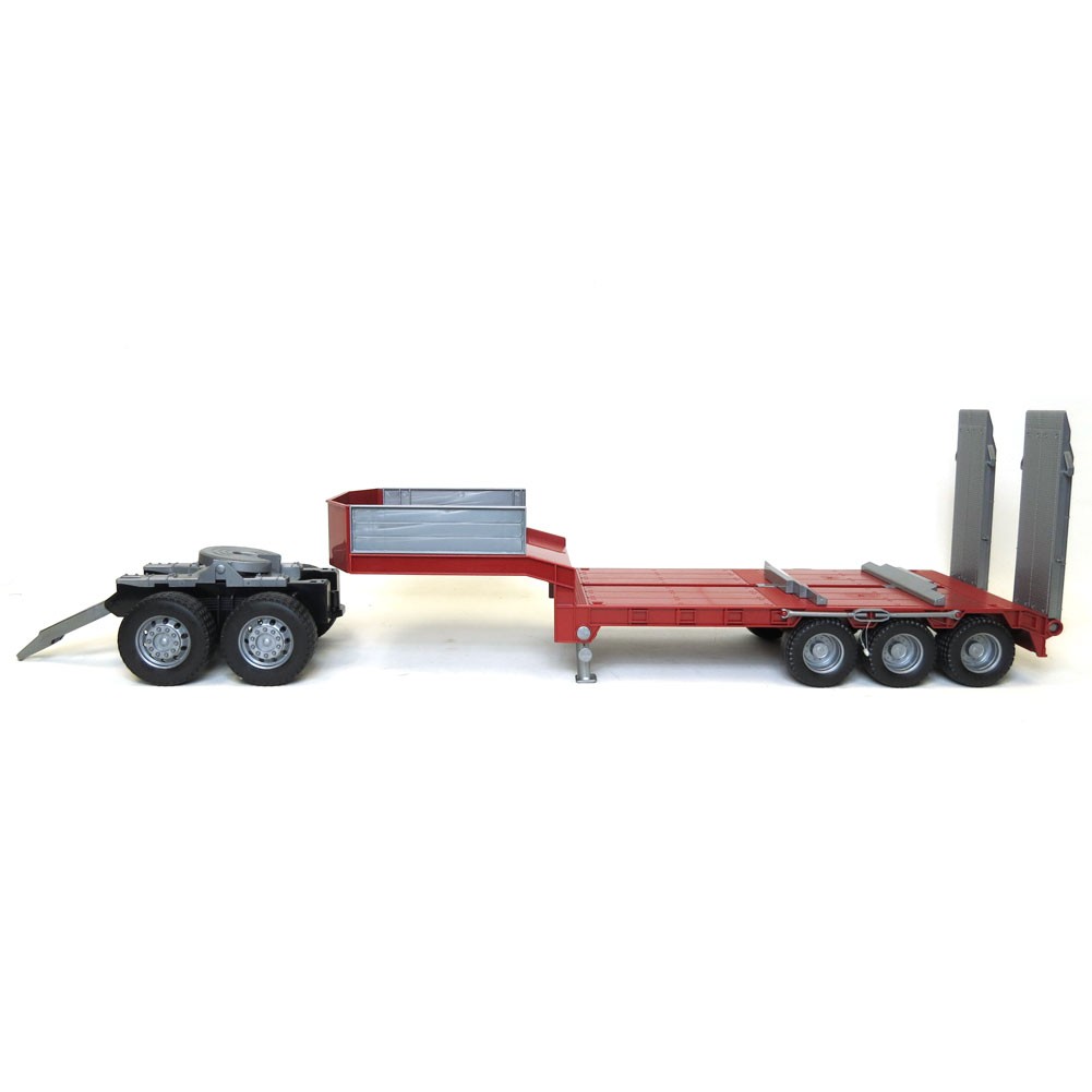1/16 Bruder Red Tri-axle Low Loader Trailer and Dolly 42823-Kit