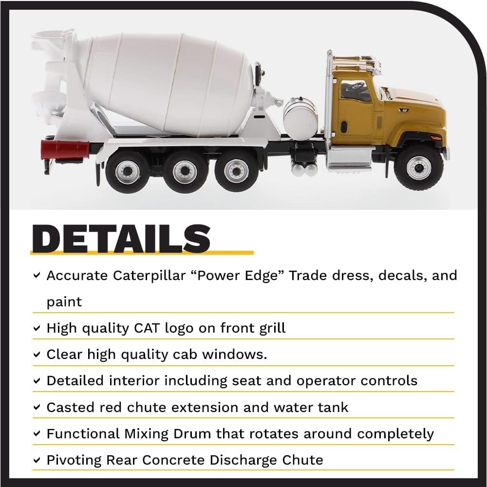 Authentic CAT CT681 Concrete Mixer in 1/87 Scale – Collector’s Diecast Model