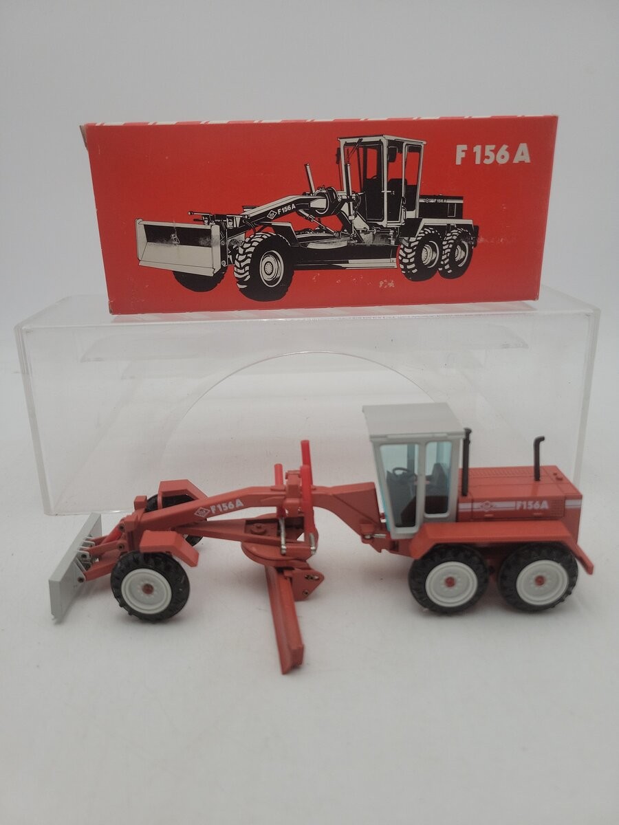 NZG 332 1:50 Scale Orange / Gray O&K F156A Motor Grader Diecast Model EX/Box