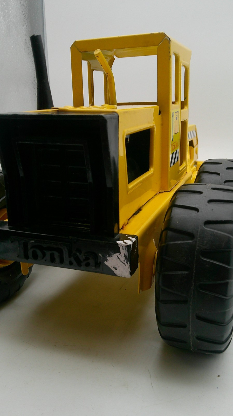 Vintage 1970s Metal Yellow 17″ Tonka Grader Used Condition