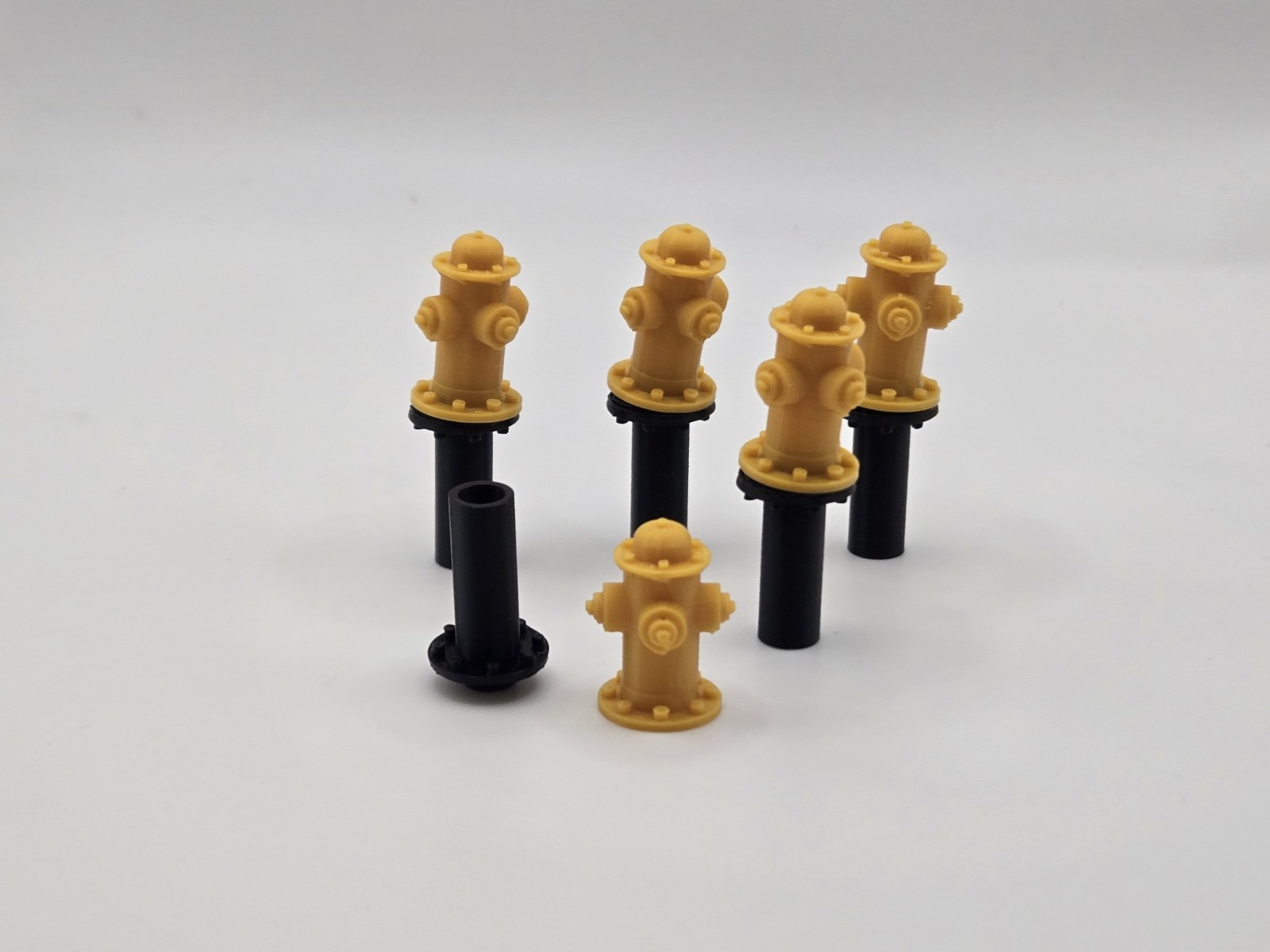 1/50 Scale Fire Hydrant diorama accessory *5 Pack* in Yellow