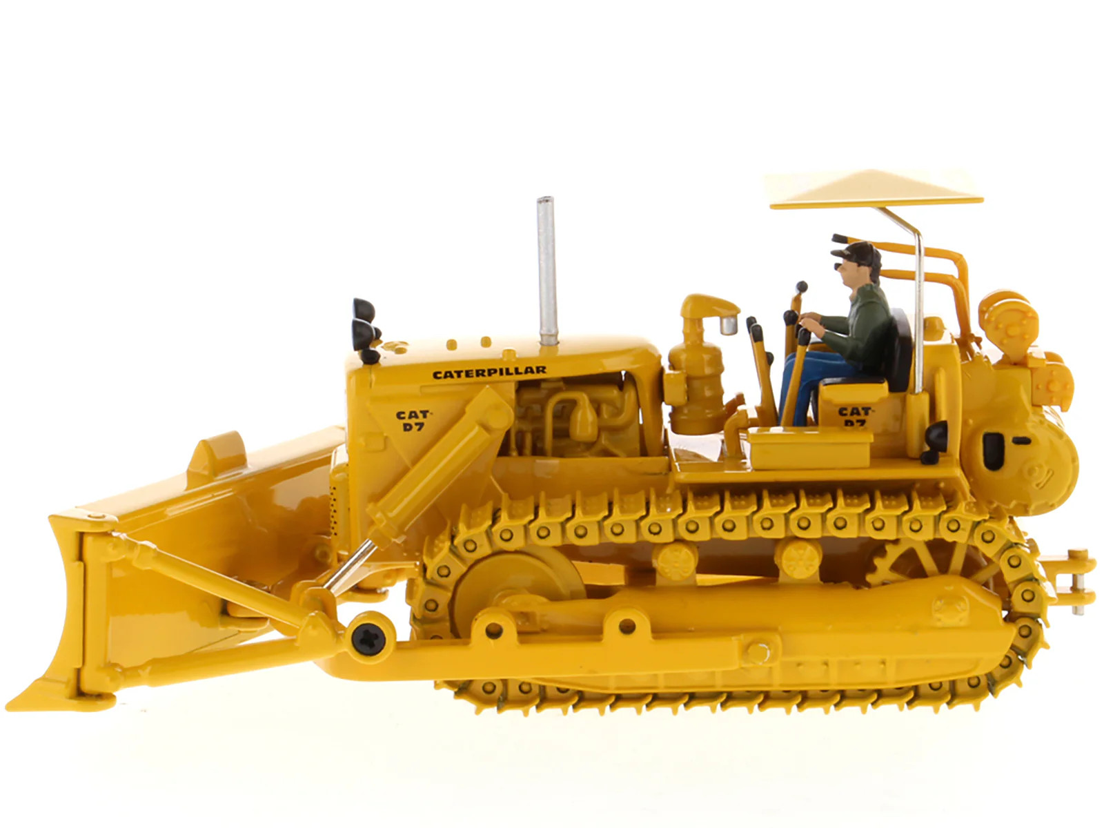 CAT Caterpillar D7C Track-Type Tractor Dozer Yellow with Operator “Vintage Serie