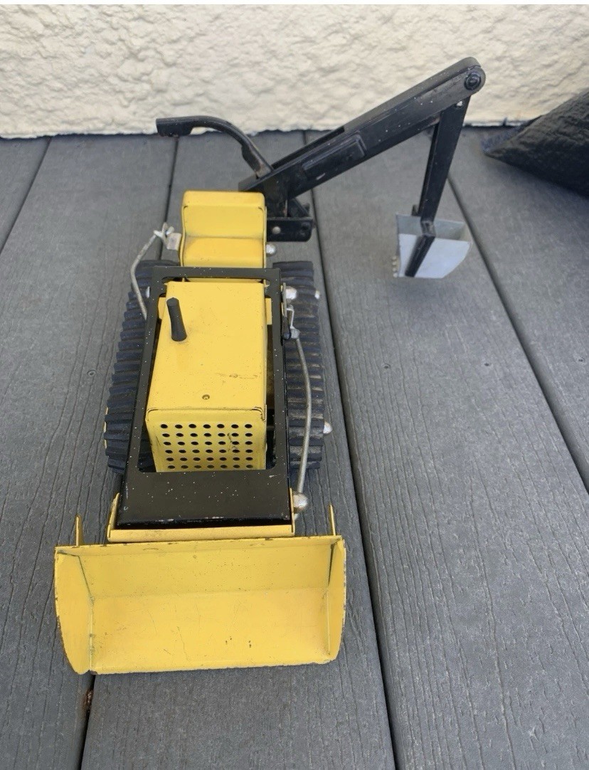 Vintage 1960s Tonka Trencher Backhoe Loader Pressed Steel Made in USA