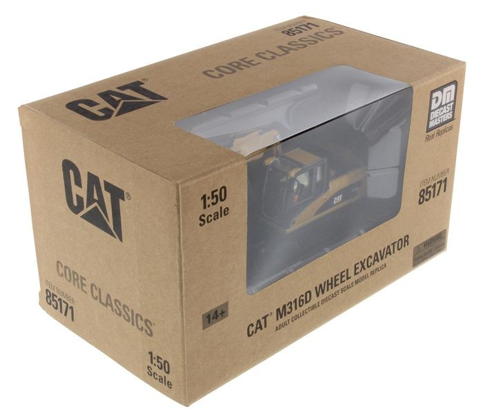 DIECAST MASTERS – CATERPILLAR M316D on Tires with Figure – 1/…