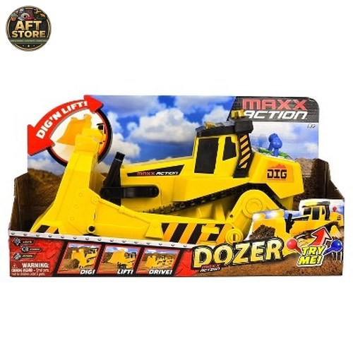 Maxx Action Bull Dozer Toy Vehicle – 16 inch with Lights & Sounds