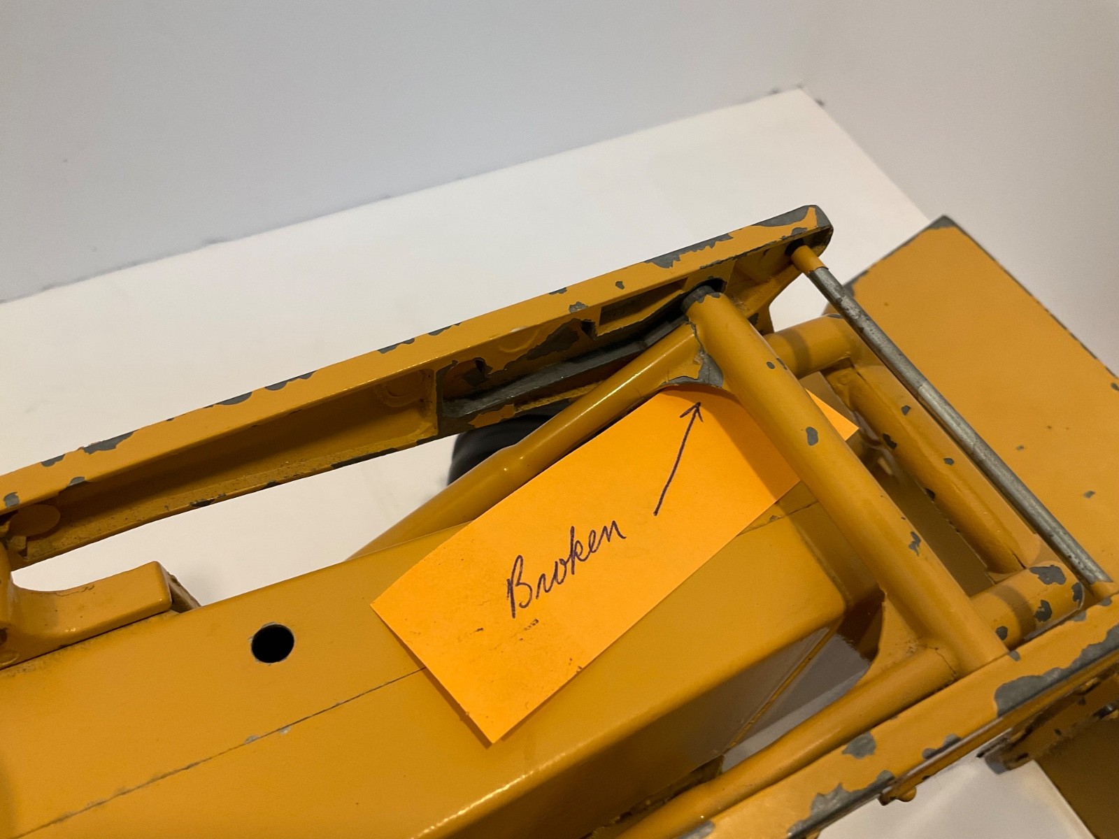 Vintage Ertl Ford 755A Backhoe Loader 1/12 for parts or restoration.