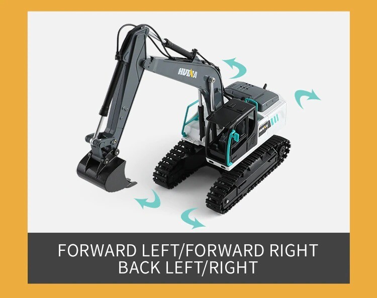 HUINA 1:24 New RC Excavator 9CH Crawler Engineering Vehicle Gift For kids New