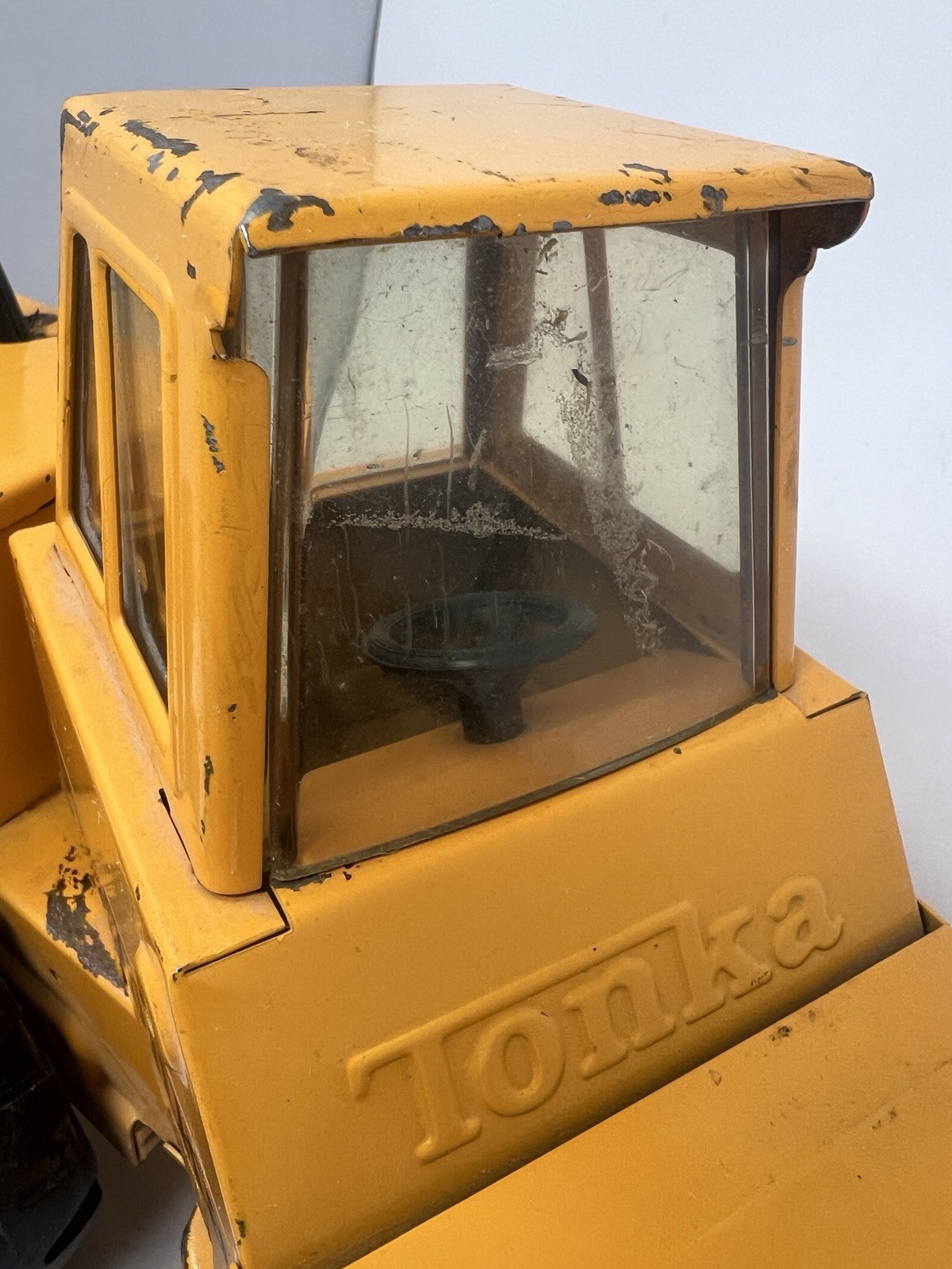 Vintage 1970s Pressed Steel Mighty Tonka Road Grader #3945 XMB 975 Works Well