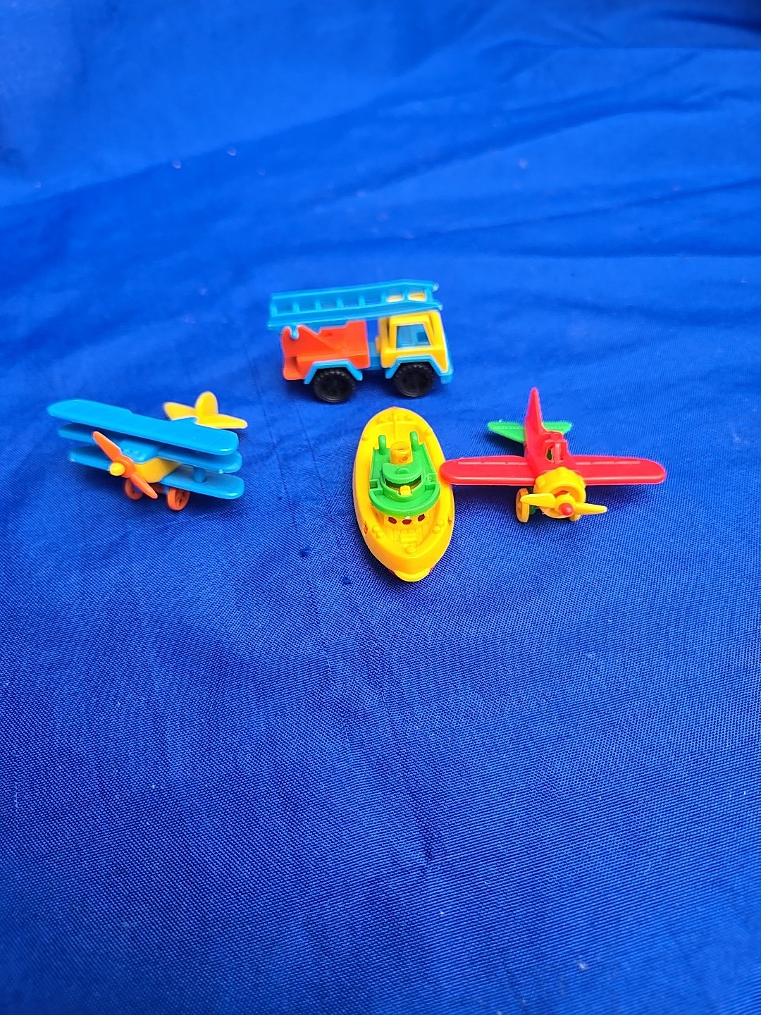 Lot BRUDER MINI Classic Planes Curtis Fokker, Tugboat, Ladder Truck Germany Toys